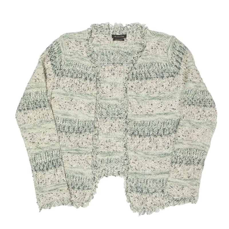 MASSIMO DUTTI Knit Jacket Cream Womens UK 8