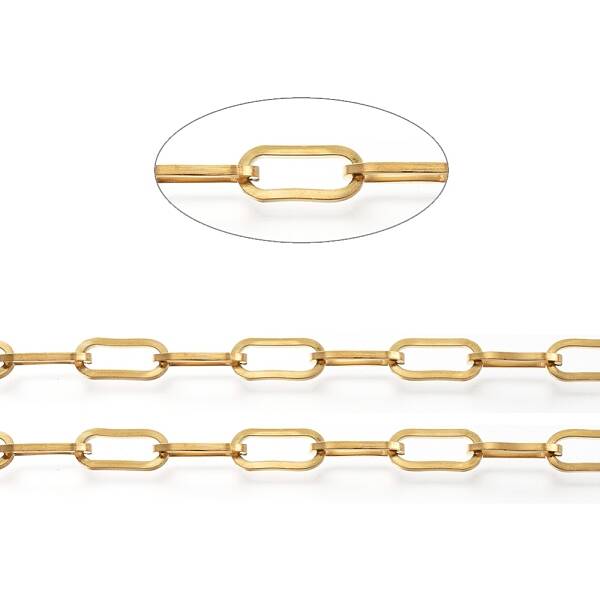 3.28 Feet Ion Plating(IP) 304 Stainless Steel Paperclip Chains