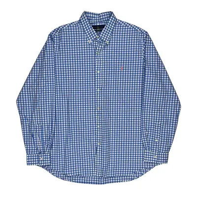 Ralph Lauren Checked Shirt - 2XL Blue Cotton