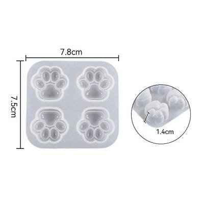 DIY Cat Paw Print Fondant Silicone Molds