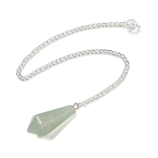 Natural Green Aventurine Cone Pointed Dowsing Pendulums