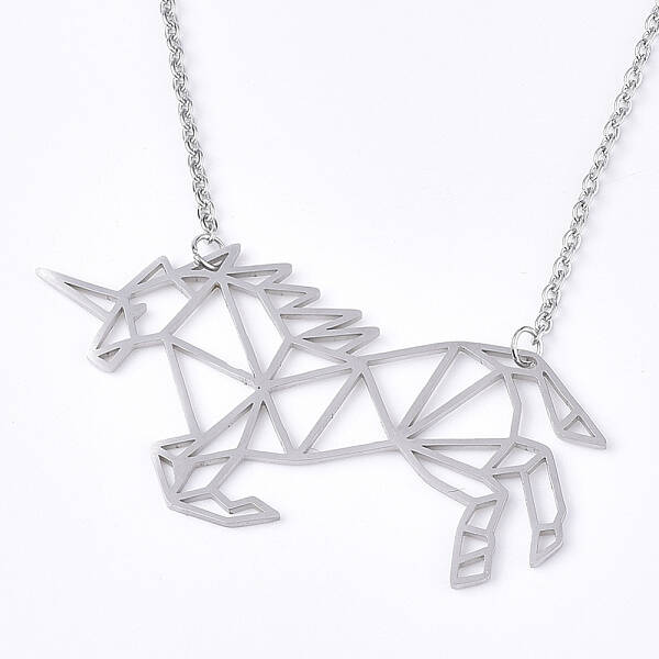 Non-Tarnish 201 Stainless Steel Pendant Necklaces