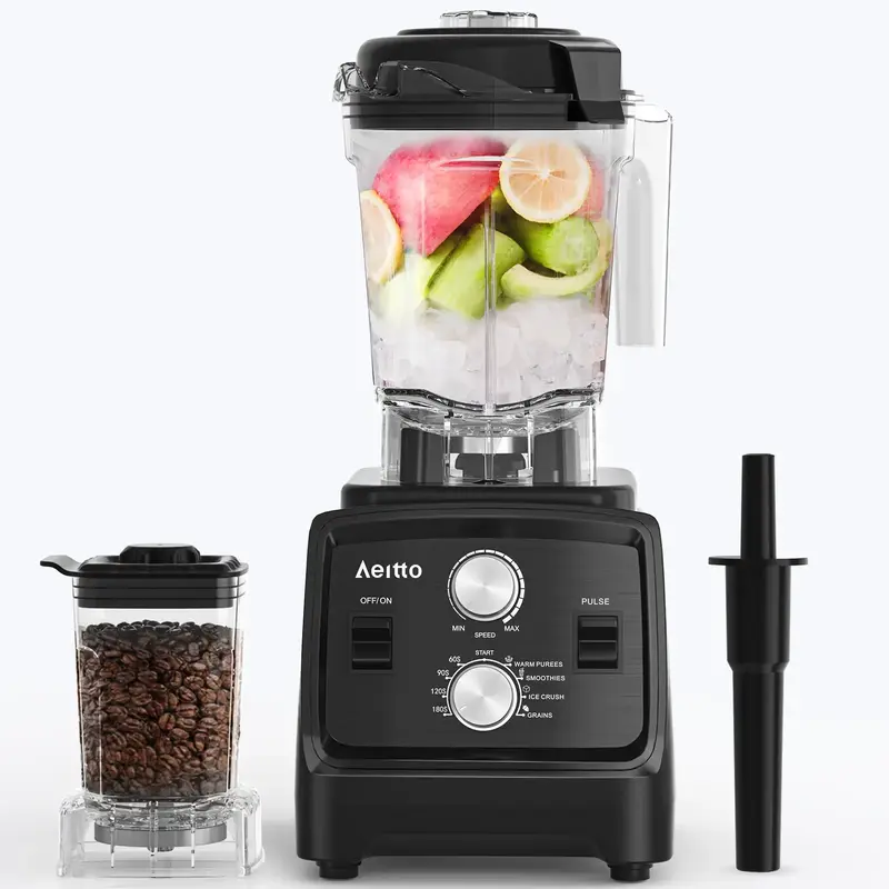 Aeitto Blender, Blenders for Kitchen with 1800W Motor, 68Oz. Large Capacity, 2-in-1 Blender & Grinder Combo, BPA-Free Counter...