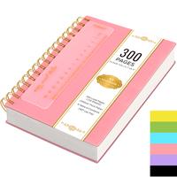 Spiral Journal Notebook, A5 Lined Hardcover Notebook For Women Men Work School Travel, 300 Pages PVC Cover Notepad For Note T...