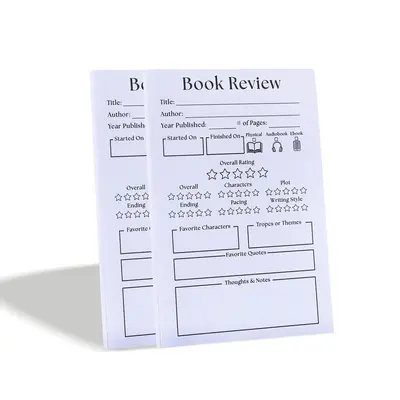 Book Review Notepad, 2 Counts/set Book Review Notepad, Perfect Gift for Book Lovers & Daily Office Use, Office Stationery & S...