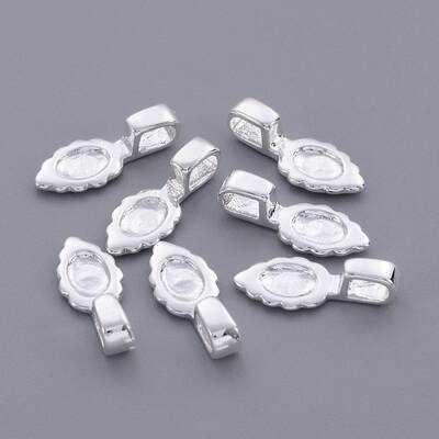 Brass Glue-on Flat Pad Bails