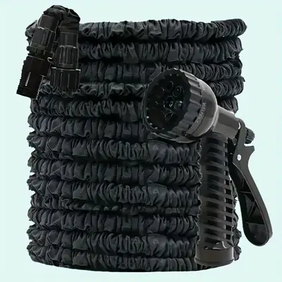 Retractable Garden Sprayer, 1 Count High Pressure Soft Garden Hose Sprayer with 7 Mode Nozzle, Garden Supplies, Suitable fo...