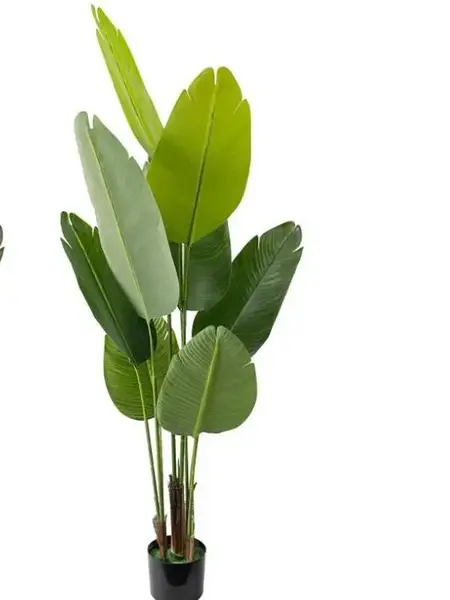 Artificial Bird of Paradise 5 Feet 60 Inch Premium UV Resistant Lifelike Fake Plant in Pot with Dried Moss for Office Indoor ...