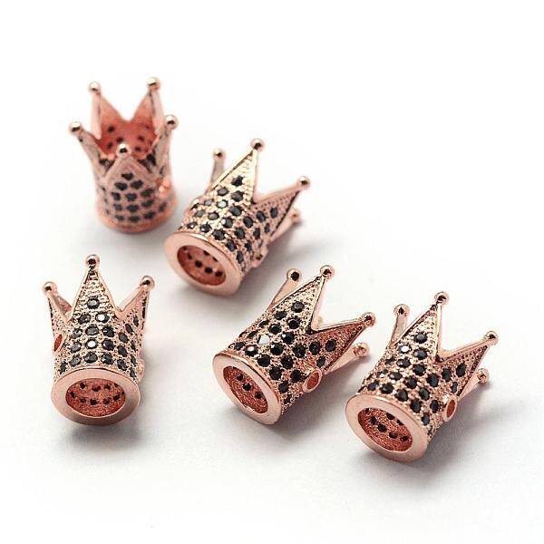 Rack Plating Brass Cubic Zirconia Beads