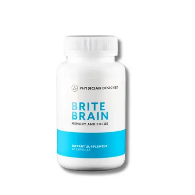 Brite Brain | Physician Designed | Brain Health Mitochondria Production Cardiovascular Support Gluten Free GMO Free Supplemen...