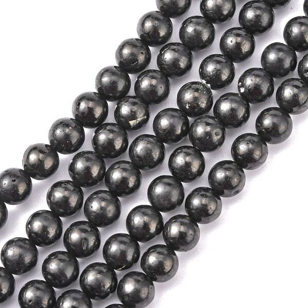 Natural Coal Quartz Beads Strands