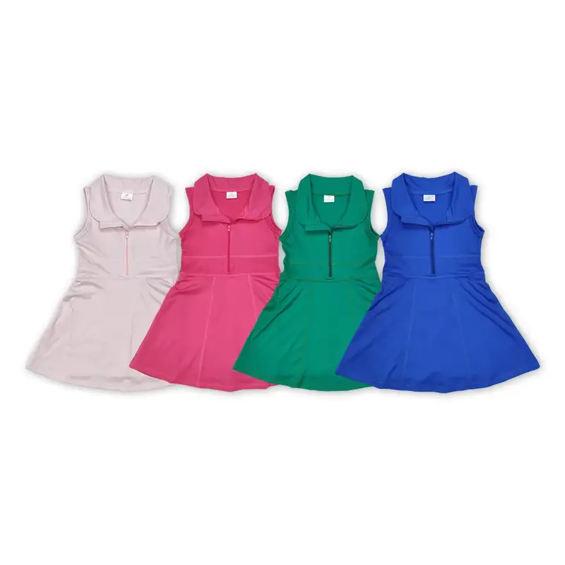 Multi-Color Option-Athletic Tennis Girls Summer Sleeveless Yoga Dress  Activewear Clothing girlclothes