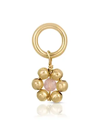 One Love Flowercita Birthstone Charms | Month/Gemstone: October - Pink Opal | Metal Color: Gold