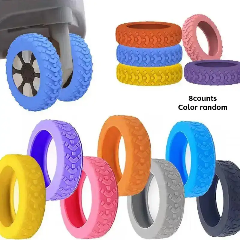 Silicone Luggage Wheel Cover, Noise Reducing & Shockproof Suitcase Wheel Protector, Travel Accessories for Handcart, Luggage...