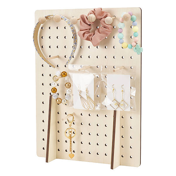Rectangle Wood Jewelry Rack