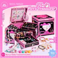 DIYJOJO The girls treasure gift box , Bead Pen Bracelet Necklace  Headdress making kit,Christmas Birthday Festivals Gift.