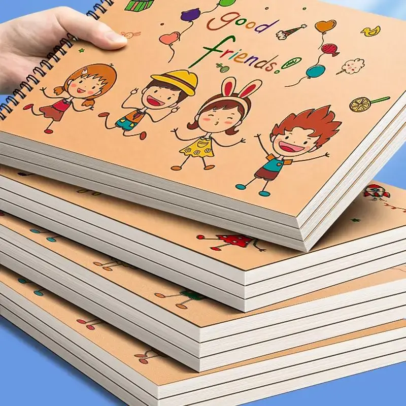 Cartoon Sketchbook for Drawing, 1 Count Graphic Cover Designed Drawing Spiral Notebook