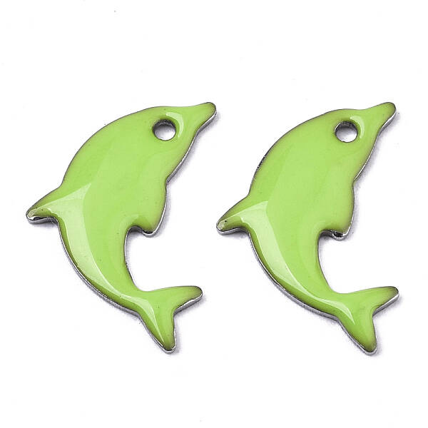 201 Stainless Steel Enamel Pendants