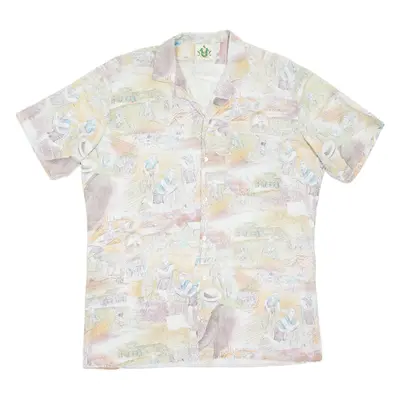 Mens Shirt Purple Crazy Pattern L
