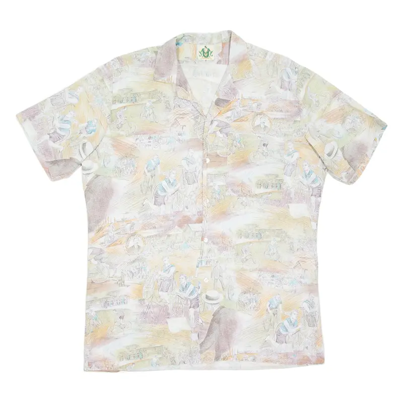 Mens Shirt Purple Crazy Pattern L