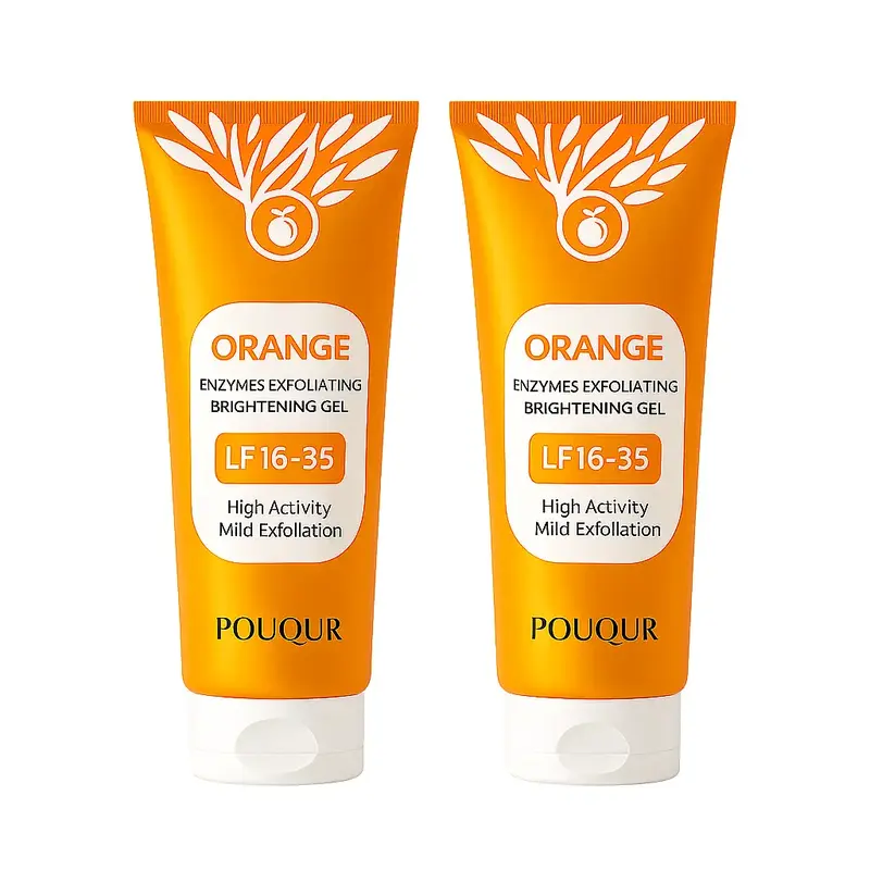 Orange Exfoliating Gel, Vitamin C Face & Body Scrub, Deep Cleansing Peeling Gel, Brightening Facial Exfoliator, Dead Skin Rem...