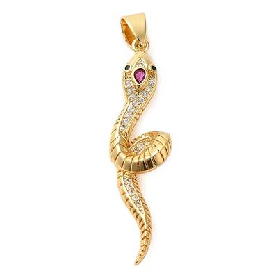 Brass Micro Pave Cubic Zirconia Pendants