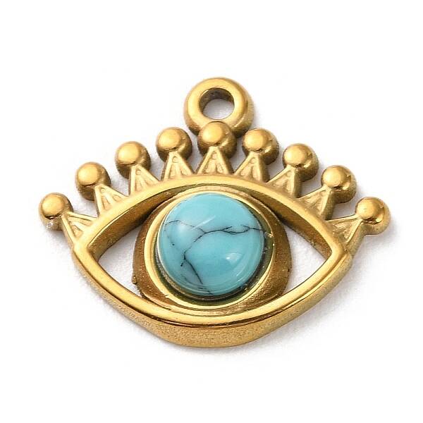 Natural Turquoise Dyed Eye Pendants
