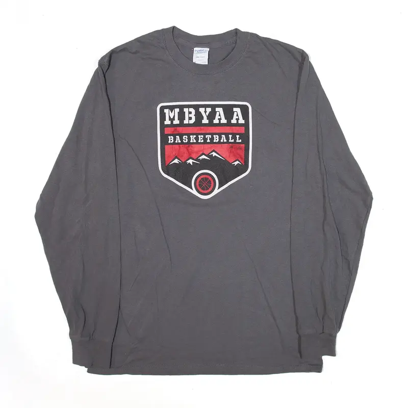 PORT & COMPANY Mount Baker Youth Basketball T-Shirt Black USA Long Sleeve Mens M
