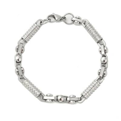 Non-Tarnish 304 Stainless Steel Column Link Bracelets for Men