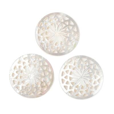 Natural White Shell Hollow Cabochons