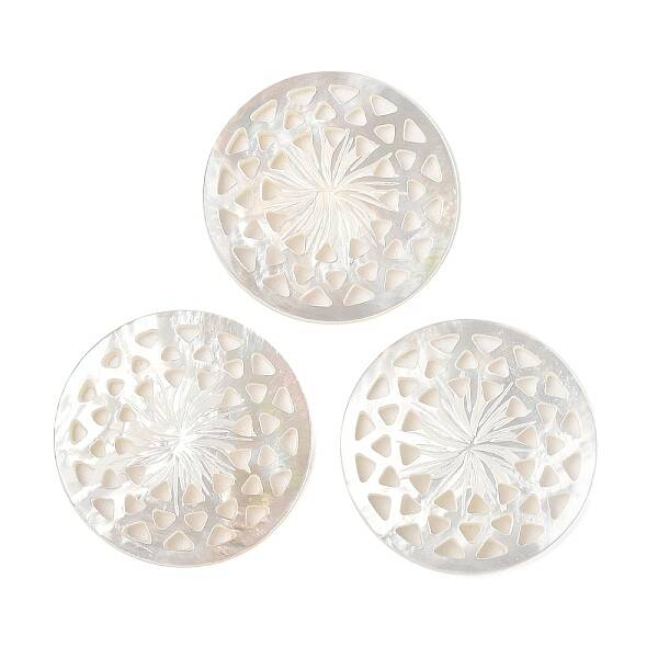 Natural White Shell Hollow Cabochons
