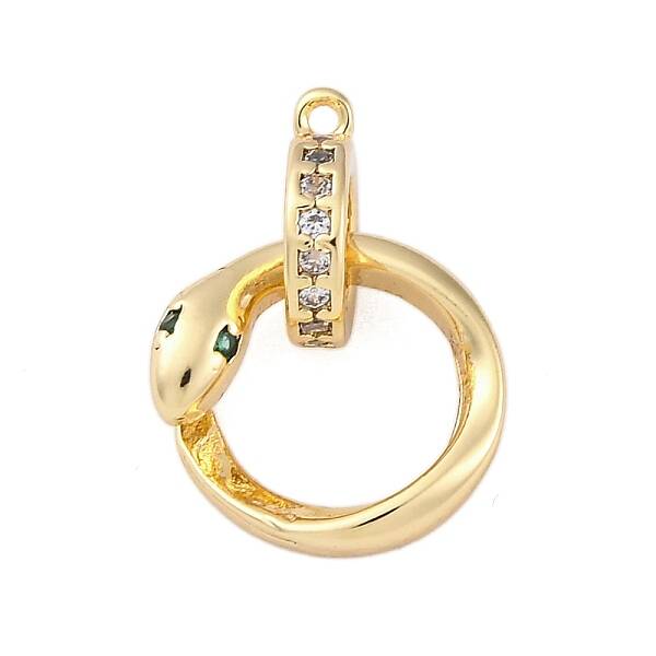 Brass Micro Pave Cubic Zirconia Pendants