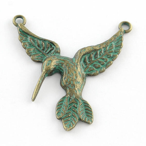 Hummingbird Charm Zinc Alloy Pendants