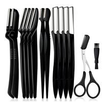 Eyebrow Trimmer Set, 14pcs/set Multifunctional Eyebrow Shaver & Comb & Brush Set, Facial Hair Removal Tool for Women