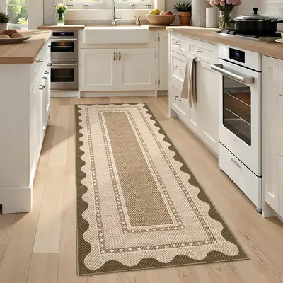 Garvee Hallway Runner Rug 2x6 Non-Slip Washable Soft Polyester Stain Resistant Foldable Indoor Entryway Kitchen Living Room