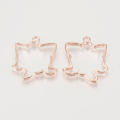 Alloy Open Back Bezel Pendants