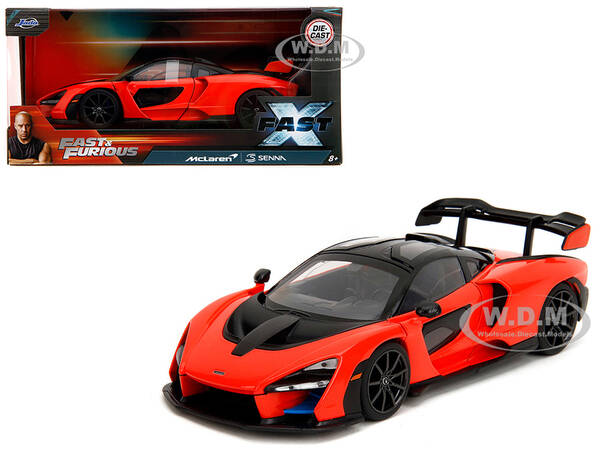 McLaren Senna Red and Black Fast X (2023) Movie Fast & Furious Series 1/24 Diecast Model Car by Jada