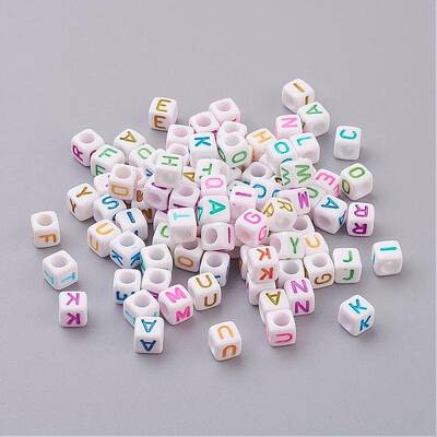 Opaque Horizontal Hole Acrylic Beads