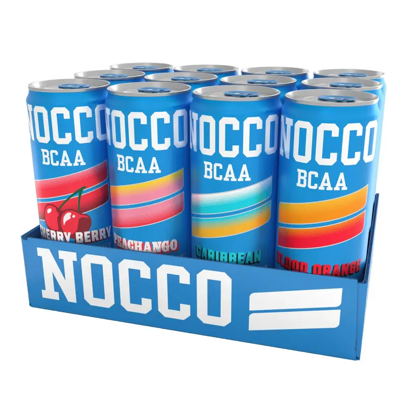 NOCCO BCAA Energy Drink Variety Pack - 12 Fl Oz (Pack of 12) - 200mg Caffeine, 200 mg Caffeine, Sugar Free Energy Drinks - Ca...
