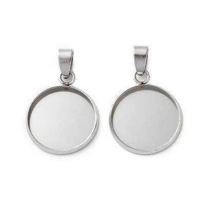 304 Stainless Steel Pendant Cabochon Settings