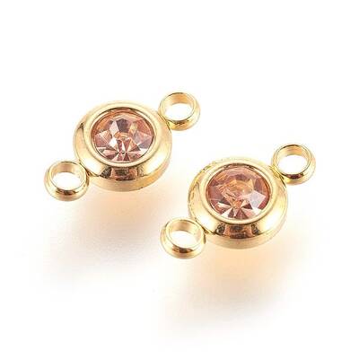 304 Stainless Steel Rhinestone Links connectors