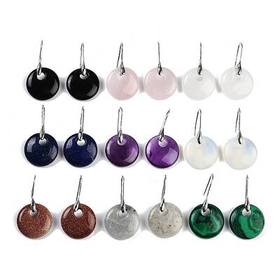 Mixed Stone Dangle Earrings