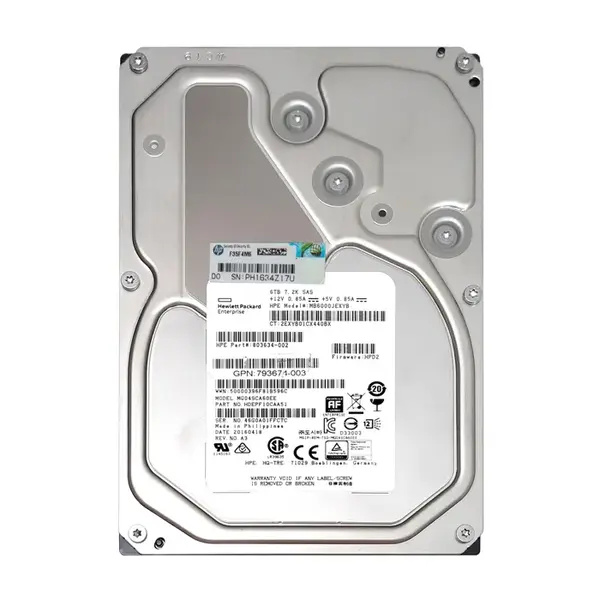 803634-002 HP 6TB 12Gb/s SAS 7200 3.5-Inch Hard Drive