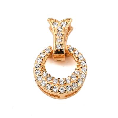 925 Sterling Silver Micro Pave Clear Cubic Zirconia Fold Over Clasps