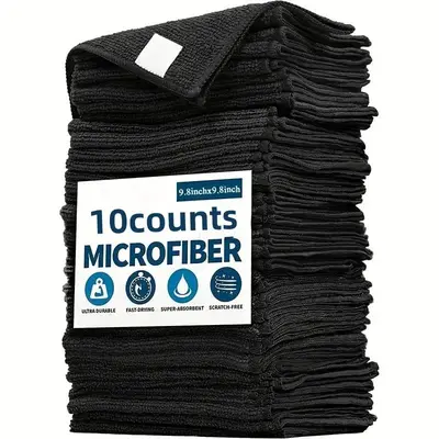 Microfiber Cleaning Cloth, 10pcs Multipurpose Absorbent Kitchen Cleaning Cloth, Household Dishwashing Cloth, Cleaning Rag, Ho...
