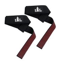 DHABII Lifting wrist strap with silicon printing - 2.5mm Neoprene Padding for wrist support, Weightlifting Straps are 25 inch...