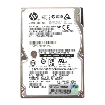 730454-002 HP 450GB 6Gb/s SAS 10000 2.5-inch Hard Drive