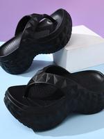 Women's Simple Platform Slides, Casual Comfortable Home Slippers, Non-slip Soft Slippers for Indoor & Outdoor Wear, Walking ...