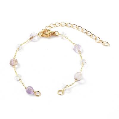 Nuggets Natural Ametrine Beaded Bracelet Makings