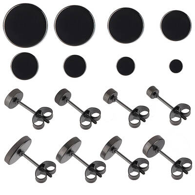 32Pcs 8 Styles 316 Surgical Stainless Steel Stud Earrings for Women